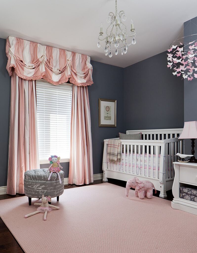 dark grey wall of the nursery