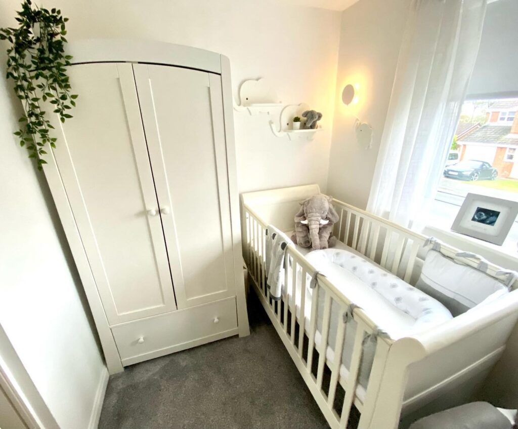 white wall and furniture