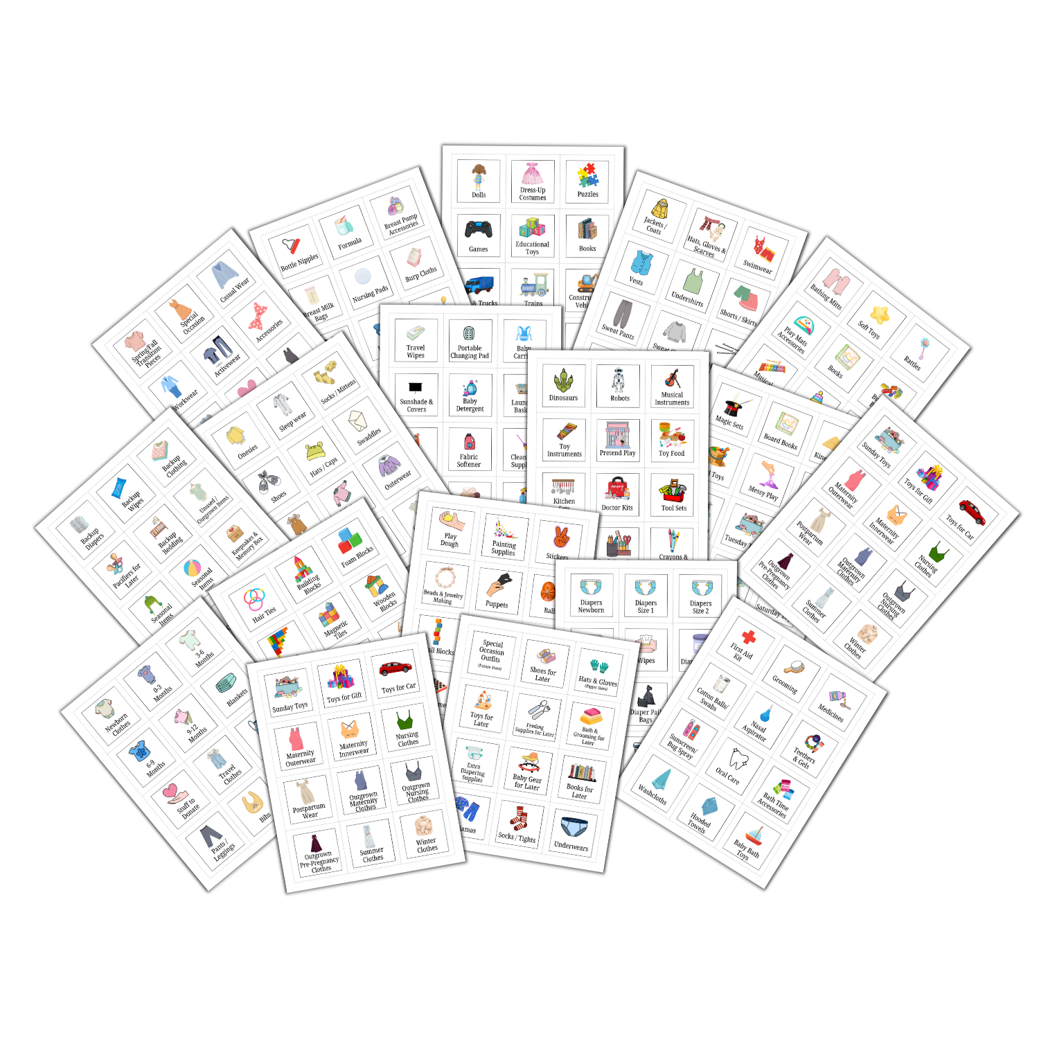 Toddler Labelling New Mom’s Mega Label Pack: 200+ Printable Labels to Organize Baby Stuff ...